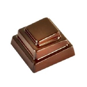 Deco-Relief Square Staircase-Shaped Polycarbonate Chocolate Mould